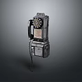 Antique Vintage Wall Mounted Telephone With Rotary Dial And Classic Design