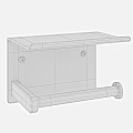 Pink Metal Hardware Tool Tissue Holder With Detailed Size Measurements