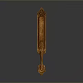 Ornate Golden Door Handle With Carved Decorative Design And Metal Structure
