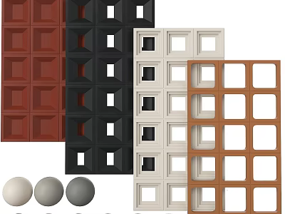 Various Colored Square Pattern Wooden Flooring Samples For Modern Home Interior Design 3d model