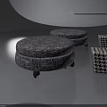 Hinged Door With Checkered Fabric Pattern For Modern Home Interior Design