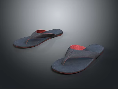 Slippers Sandals Flip Flops Beach Shoes Bubble Shoes Cave Shoes Realistic 3d model