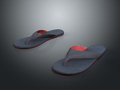 Slippers Sandals Flip Flops Beach Shoes Bubble Shoes Cave Shoes Realistic 3d model