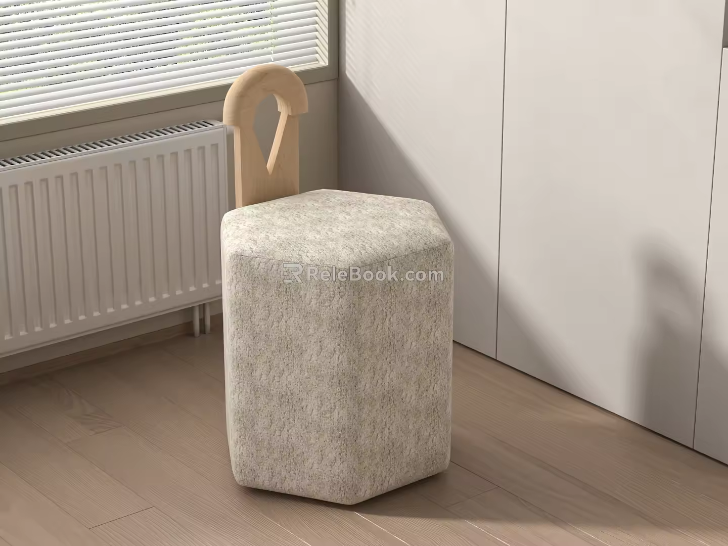 Egg Collective Nordic Fabric Low Stool 3d model