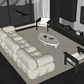 Modern Koleksiyon Sofa Coffee Table Combination 3d model