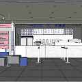 Bright TCROSS Milk Tea Shop Interior With Counter Menu Board And Blue Seating Area