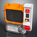 Modern Monitor Sci-Fi Monitor Sci-Fi Terminal 3d model