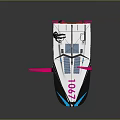 Modern NITRO Sailboat Design With Blue Pink White Hull Mast And Pontoons