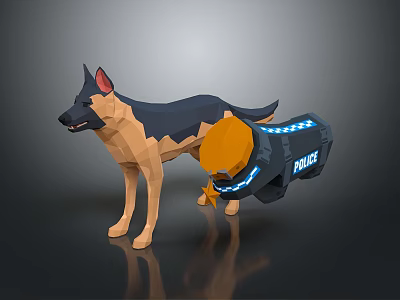 German Black Back German Wolfhound German Shepherd Dog Wolfhound Black Back Dog Toy Toy Dog 3d model