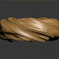 Golden Spiral Ring Shaped Decorative Ornament Featuring Flowing Texture For Home Decor