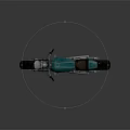 Vintage Teal Cruiser Motorcycle Design Featuring Leather Seat Chrome Exhaust And Reflective Surface