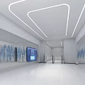modern elevator hall elevator hall 3d model
