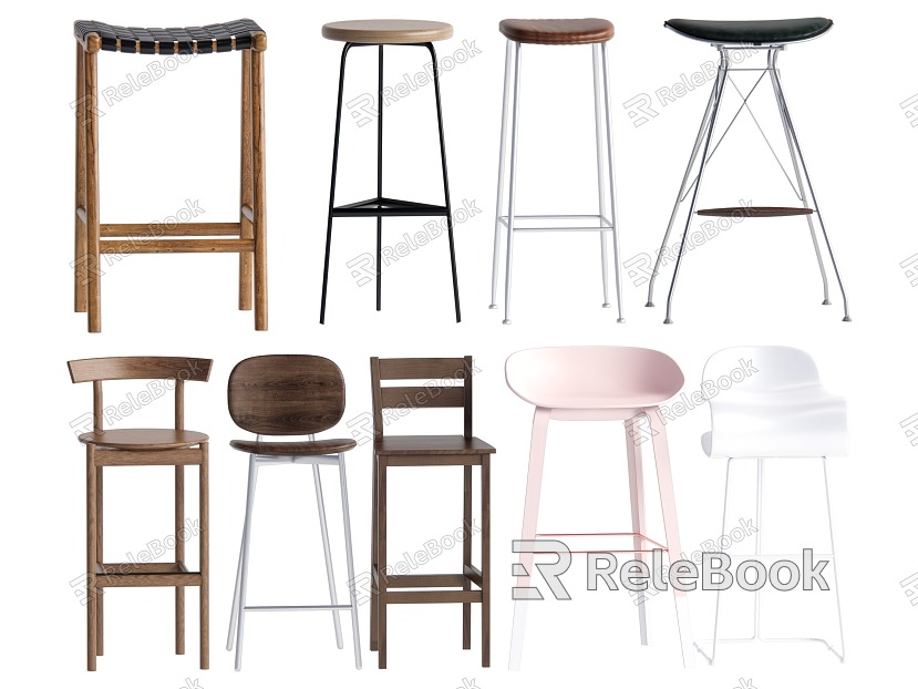 Bar stool bar chair combination model