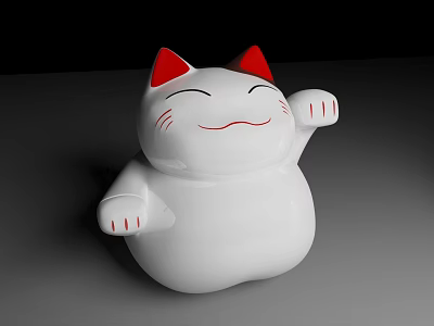 Modern lucky cat 3d model Modern lucky cat 3d model