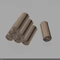 Wooden Texture Rolled Household Supplies Stacked With Single Unit For Daily Home Use