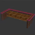 Modern Orange Storage Bench Furniture With Multiple Compartments And Functional Design