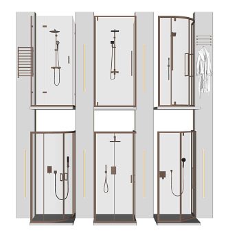 Modern shower room 3d model