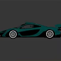 Green Sports Car With Sleek Design Rear Spoiler Alloy Wheels And Metallic Finish