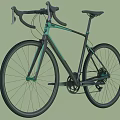 Dark Green Road Bicycle With Sleek Frame Drop Handlebars And Lightweight Wheels