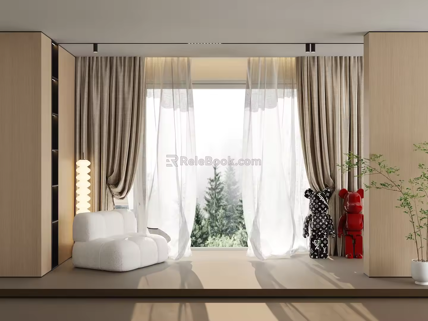 Modern Curtains 3d model