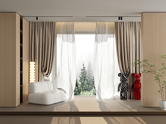 Modern Curtains 3d model