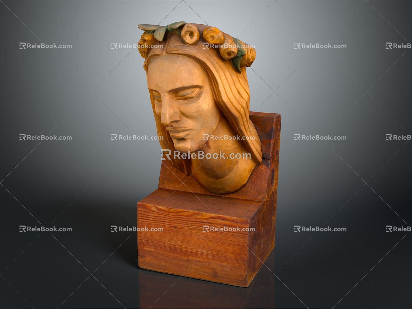 Wood Carving Characters Wood Carving Head Characters Wood Carving Characters Statues Furnishings Furnishings Crafts 3d model