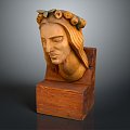 Wood Carving Characters Wood Carving Head Characters Wood Carving Characters Statues Furnishings Furnishings Crafts 3d model