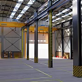 Modern Plant Steel Structure Factory 3d model
