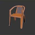 Orange Plastic Armchair Sleek Modern Design for Indoor Outdoor Spaces