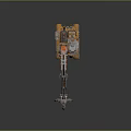 Orange Crawler Excavator Game Movie Character With Mechanical Arm And Cab