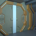 Sci-fi Scene Space Capsule Spaceship Sci-fi Spaceship Cabin Away 3d model