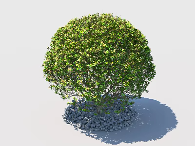 modern shrub bush ball 3d model modern shrub bush ball 3d model