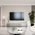 Modern Neutral Open Plan Living And Dining Room With Comfortable Sofas And Panoramic City View