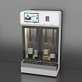 Smart Wine Dispensing Machine With Digital Display And Illuminated Wine Bottles 3d model