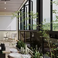 Modern Home Balcony Design With Wooden Floor Green Plants And Projector Screen