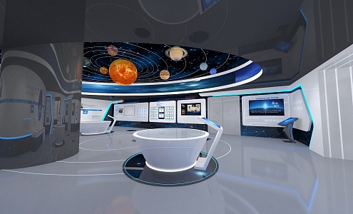 Science and Technology Space Universe Solar System 3d model