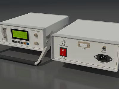 Industrial Equipment With White Casing Digital Display Screen And Control Panel 3d model Industrial Equipment With White Casing Digital Display Screen And Control Panel 3d model