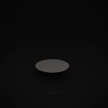 Round Beige Veined Marble Dining Table with Black Metal Legs Modern Design
