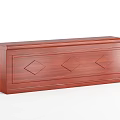 Classic Solid Wood Conference Table with Diamond Patterns and Reddish Brown Finish 3d model