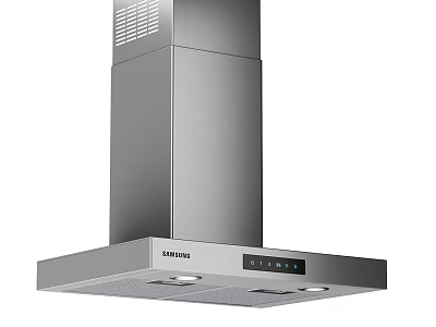 Samsung Modern Stainless Steel Kitchen Hood With Control Panel And Lights 3d model