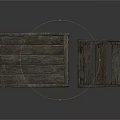Rustic Wooden Crates With Rectangular Shape And Open Design For Storage Use