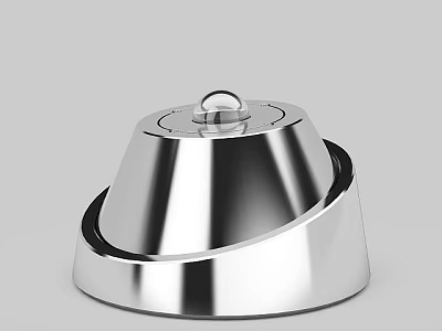 Modern Metallic Silver Ceiling Light With Sleek Shiny Design And Durable Structure 3d model
