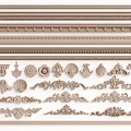 Various Ornamental Carvings With Decorative Mouldings Floral Patterns And Shell Shapes