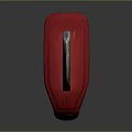 Tactical Utility Knife With Red Handle And Silver Sharp Blade Design