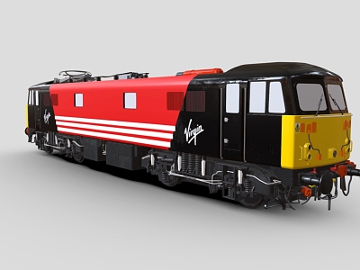 Electric Locomotive British 87 Electric Locomotive Train High-speed Railway Tram Low Face Number Low Model Simple Model Game Sub-era Film and Television Super Realism 3d model