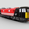 Electric Locomotive British 87 Electric Locomotive Train High-speed Railway Tram Low Face Number Low Model Simple Model Game Sub-era Film and Television Super Realism 3d model