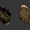 Brown Genuine Leather Gloves with Classic Design for Winter Fashion Accessory