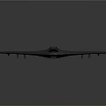 Aerospace Stealth Vehicle With Gray Airframe Red Markings Cockpit And Flying Wing Structure