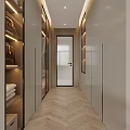 Modern Bedroom Interior With Large Bed Area Rug Accent Chair And Pendant Lights