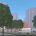 Aerial Planning of Modern Residential Complex With High Rise Buildings Green Areas And Road System